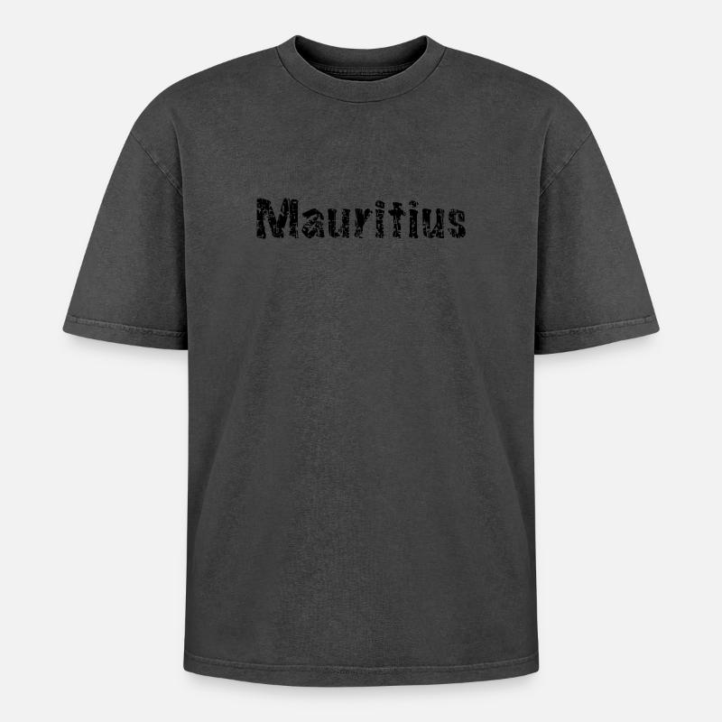 Mauritius - Oversized Unisex Premium Acid-Washed T-Shirt - undefined