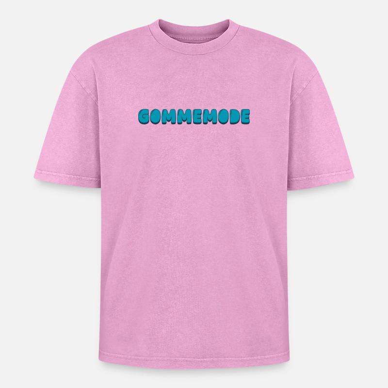 Gommemode - T-shirt Premium unisexe oversize acid-washed - rose délavé acide