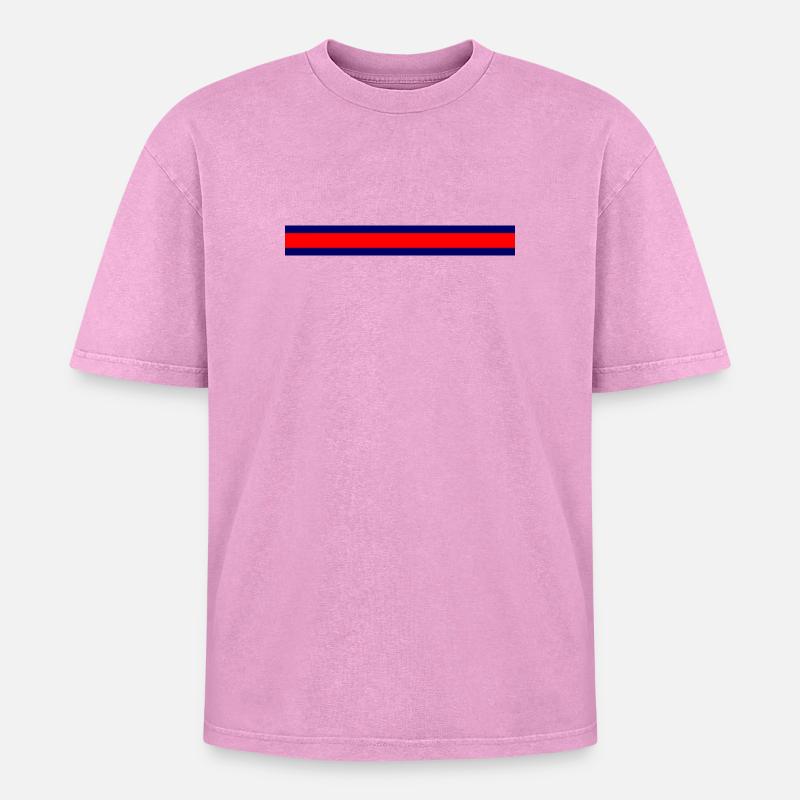 Kühler Minimalismus Farbexplosion - Oversized Unisex Premium Acid-Washed T-Shirt - Pink Acid Wash