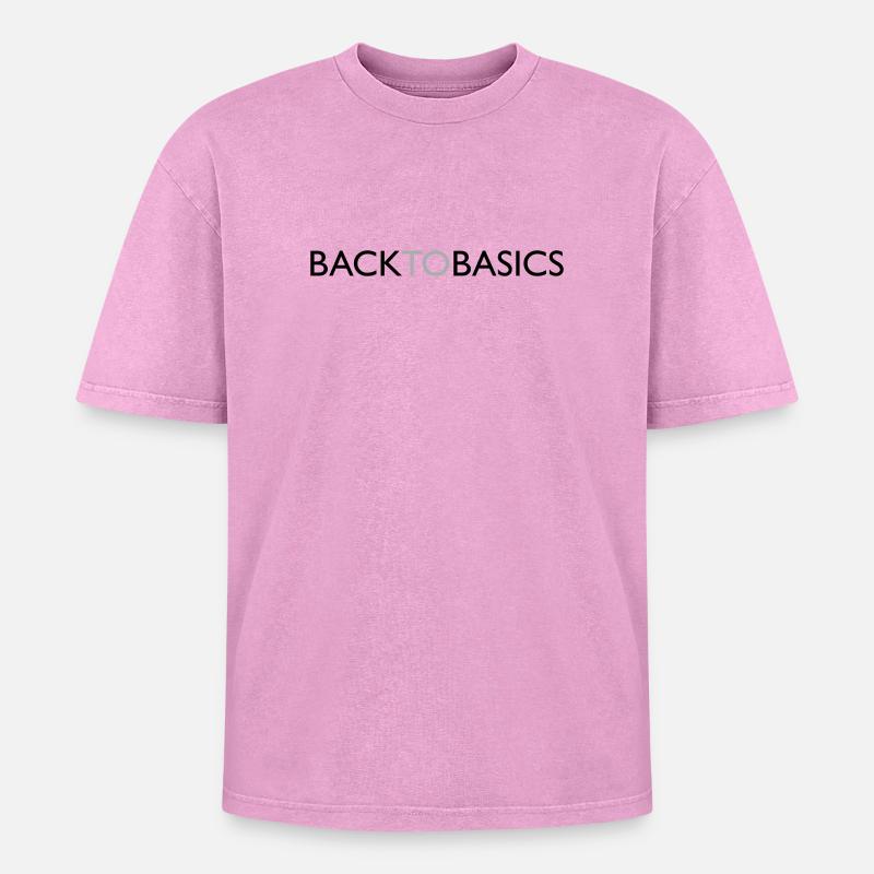 14 Back to basics - Oversized Unisex Premium Acid-Washed T-Shirt - acid washed pink