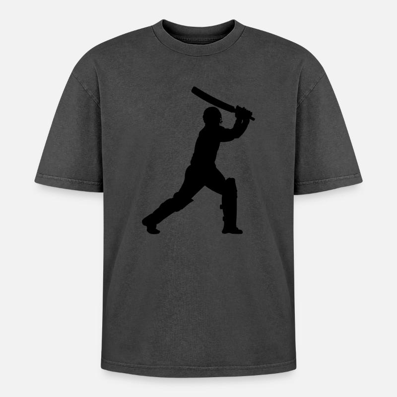 Image d’ombre de cricket - T-shirt Premium unisexe oversize acid-washed - rose délavé acide