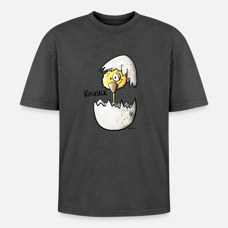 Kuckucksei - Oversized Unisex Premium Acid-Washed T-Shirt - undefined