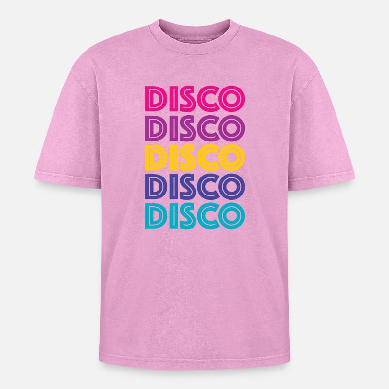 Disco Disco Disco - T-shirt Premium unisexe oversize acid-washed - rose délavé acide