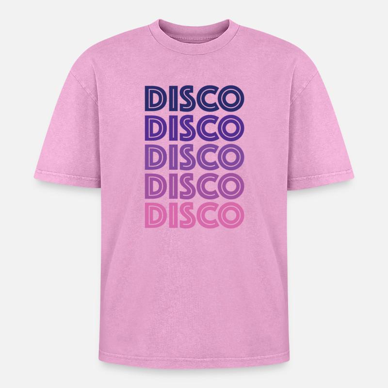 Disco Disco Disco - T-shirt Premium unisexe oversize acid-washed - rose délavé acide