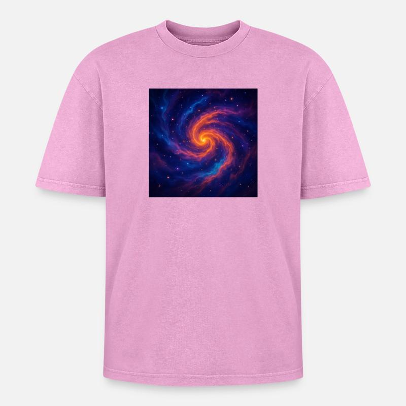Vortex galactique dans l’espace - T-shirt Premium unisexe oversize acid-washed - rose délavé acide