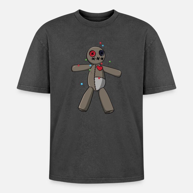 Phasmophobia Voodoo Puppe - Oversized Unisex Premium Acid-Washed T-Shirt - undefined