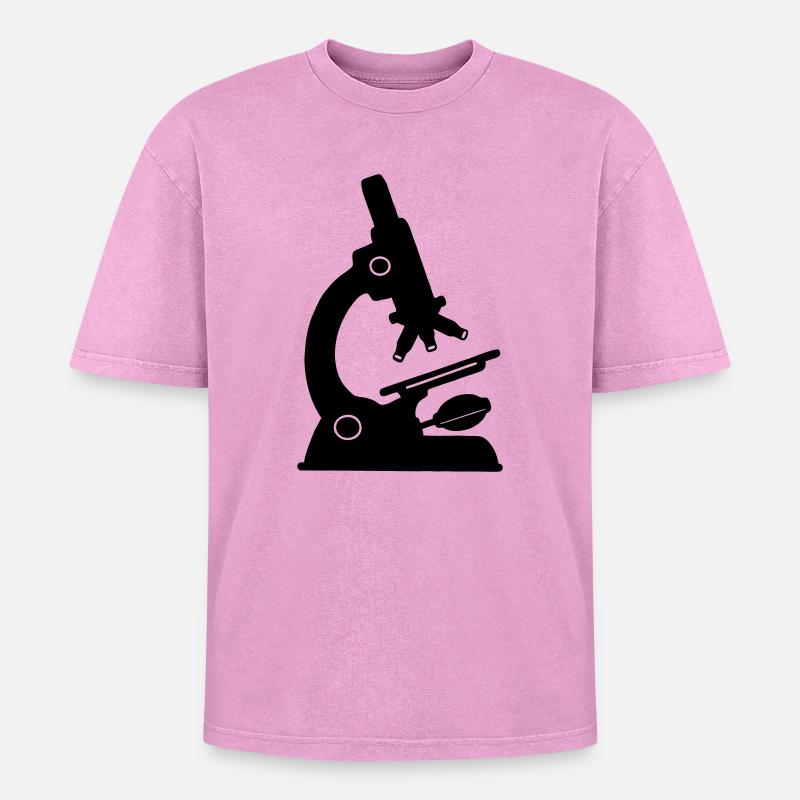 Laboratory microscope - Oversized Unisex Premium Acid-Washed T-Shirt - acid washed pink