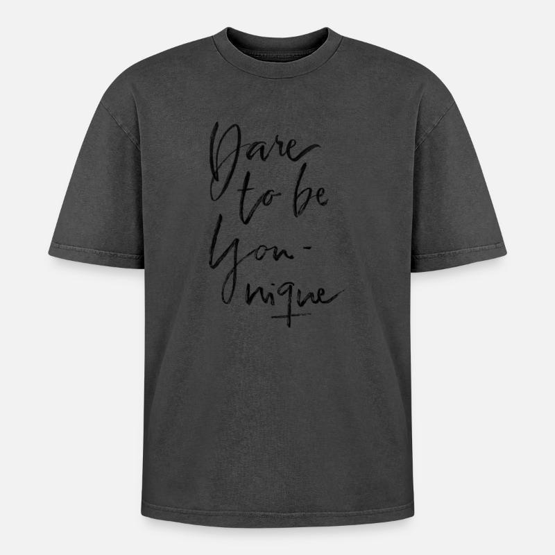 Ose être unique - T-shirt Premium unisexe oversize acid-washed - rose délavé acide
