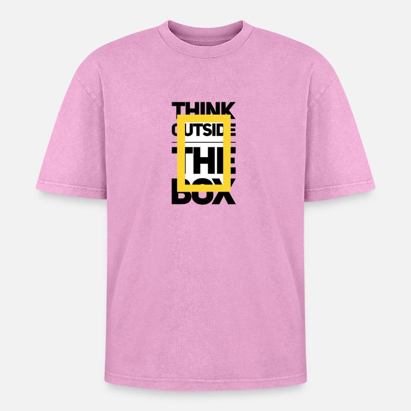 Dynamic Dutch Text Print - Oversized Unisex Premium Acid-Washed T-Shirt - acid washed pink