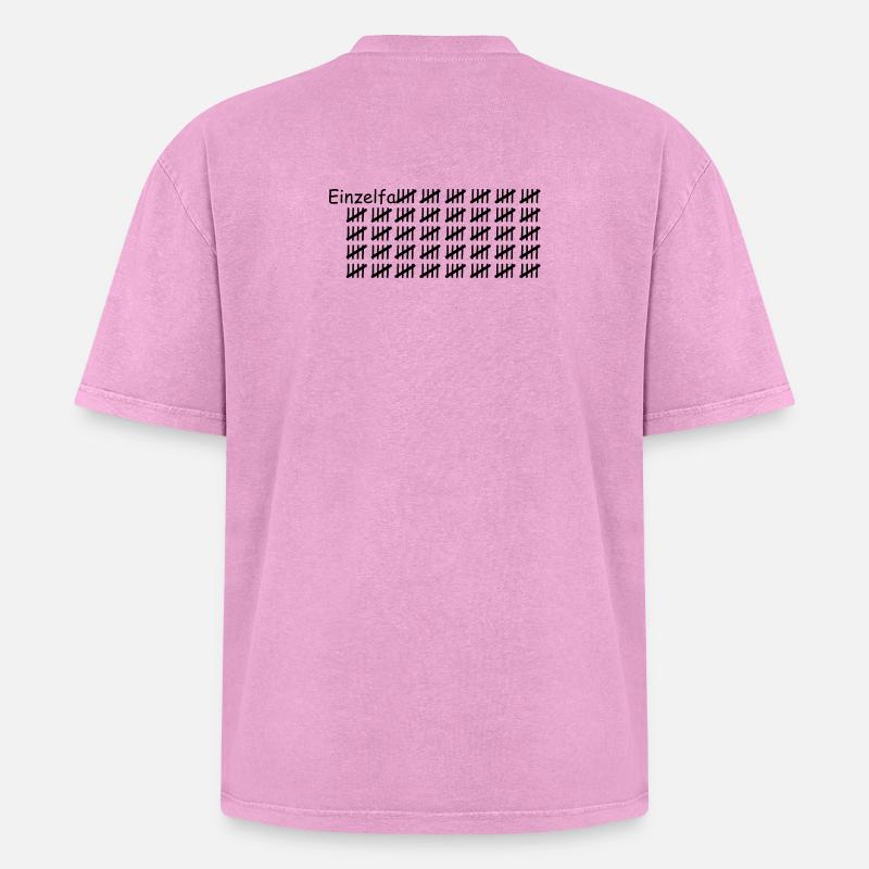 Single case black - Oversized Unisex Premium Acid-Washed T-Shirt - acid washed pink