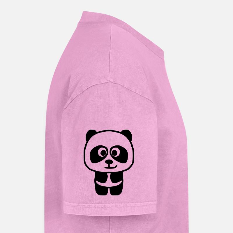 panda - Oversized Unisex Premium Acid-Washed T-Shirt - acid washed pink