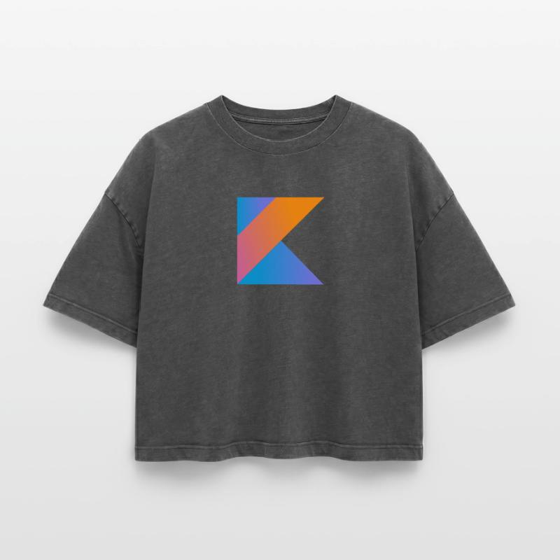 programmer nerd computer source new K sign pc c Boxy Women's Premium Acid Washed T-Shirt