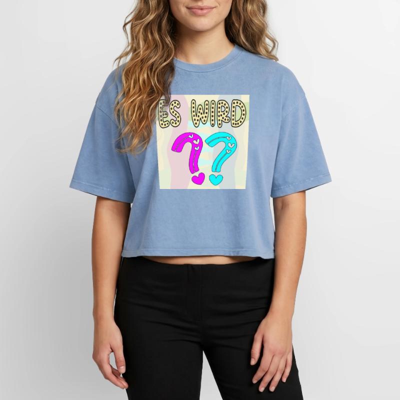BABYSPRÜCHE - ES WIRD EIN MÄDCHEN ODER JUNGE FRAGE Boxy Frauen Premium Acid-Washed T-Shirt