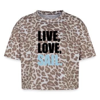 segeln - Boxy Leo Frauen Premium Organic T-Shirt - Leopard print - Vorne - AI Model Female 172 dark (172cm)