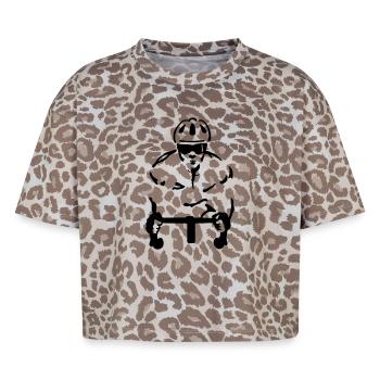 Racer - Boxy Leo Women's Premium Organic T-Shirt - Leopard print - Front - AI Model Female 172 dark (172cm)