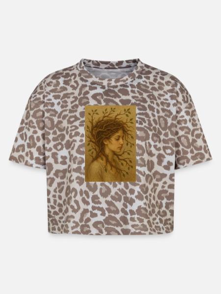 Waldgeist im Profil - Boxy Leo Frauen Premium Organic T-Shirt - Leopard print