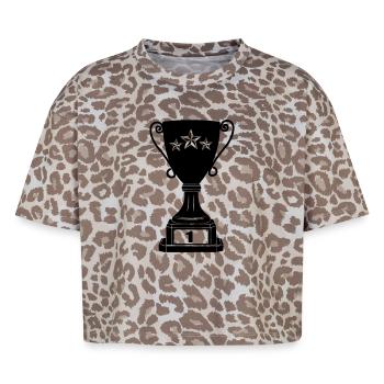 Grand cup number 1 - Boxy Leo Women's Premium Organic T-Shirt - Leopard print - Front - AI Model Female 172 dark (172cm)