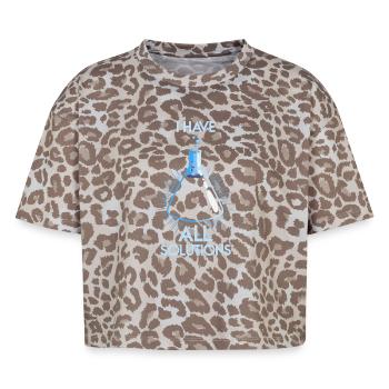 Chimie Chimiste Professeur de chimie Drôle de science - T-shirt boxy femme léopard premium - Leopard print - Devant - AI Model Female 172 dark (172cm)