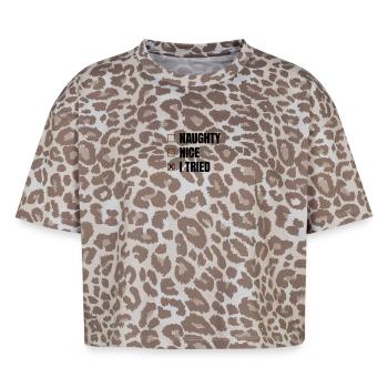 Weihnachten - Boxy Leo Frauen Premium Organic T-Shirt - Leopard print - Vorne - AI Model Female 172 dark (172cm)