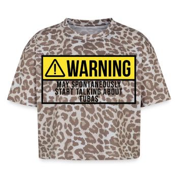 tuba - T-shirt boxy femme léopard premium - Leopard print - Devant - AI Model Female 172 dark (172cm)