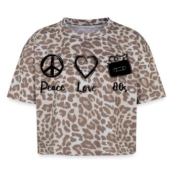 Ich liebe die 80er - Boxy Leo Frauen Premium Organic T-Shirt - Leopard print - Vorne - AI Model Female 172 dark (172cm)