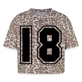 Number 18 College Style Sport Design - Boxy Leo Women's Premium Organic T-Shirt - Leopard print - Front - AI Model Female 172 dark (172cm)