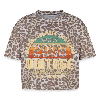 2008 Original Vintage Birthday Gift - Boxy Leo Women's Premium Organic T-Shirt - Leopard print - Front - AI Model Female 172 dark (172cm)