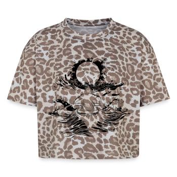 Rudern - Boxy Leo Frauen Premium Organic T-Shirt - Leopard print - Vorne - AI Model Female 172 dark (172cm)