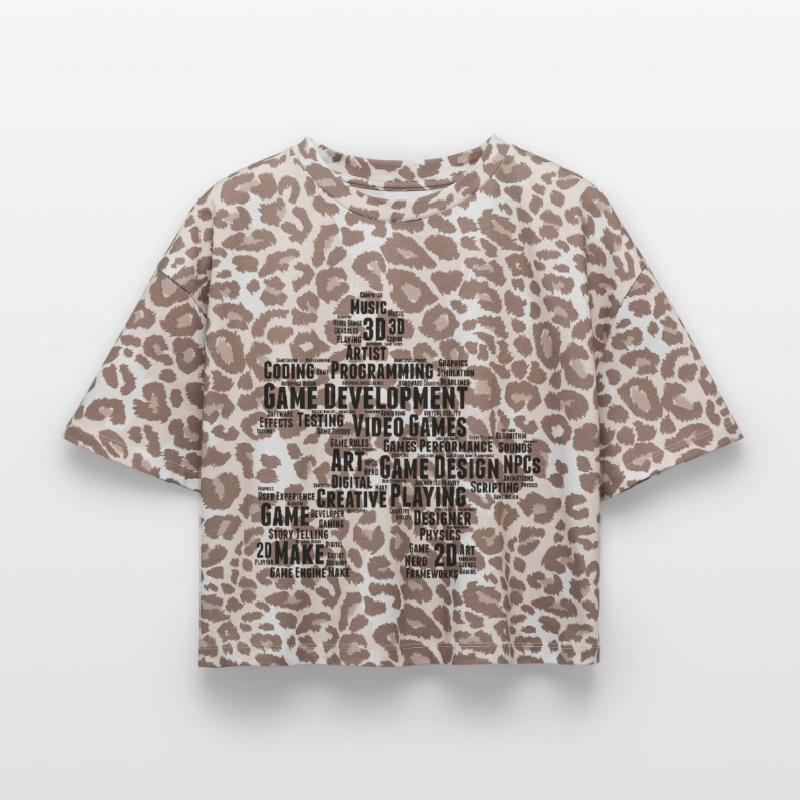 Game Dev T-shirt boxy femme léopard premium