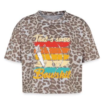 C’est une citation de tir à l’arc drôle - T-shirt boxy femme léopard premium - Leopard print - Devant - AI Model Female 172 dark (172cm)