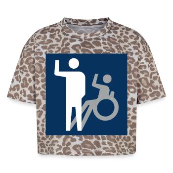 Nicht alle Behinderungen sind sichtbar * - Boxy Leo Frauen Premium Organic T-Shirt - Leopard print - Vorne - AI Model Female 172 dark (172cm)