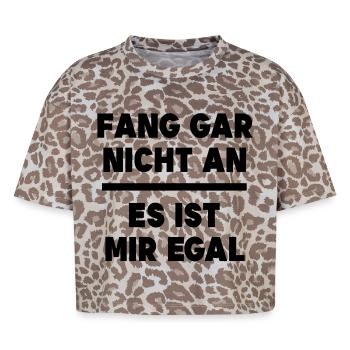 Ist Mir Egal Statement Relax Gleichgültig - Boxy Leo Frauen Premium Organic T-Shirt - Leopard print - Vorne - AI Model Female 172 dark (172cm)