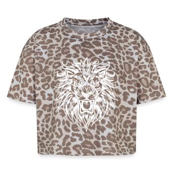 Cool Löwe Tribal Tattoo - Boxy Leo Frauen Premium Organic T-Shirt - Leopard print - Vorne - AI Model Female 172 dark (172cm)