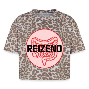 REIZEND DARM REIZDARM - Boxy Leo Frauen Premium Organic T-Shirt - Leopard print - Vorne - AI Model Female 172 dark (172cm)