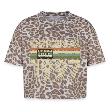 Retro 1997 Best of 97 Edition - Boxy Leo Women's Premium Organic T-Shirt - Leopard print - Front - AI Model Female 172 dark (172cm)