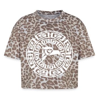 White Eagle Emblem - Boxy Leo Women's Premium Organic T-Shirt - Leopard print - Front - AI Model Female 172 dark (172cm)