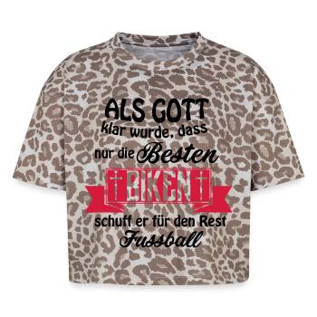 Gott biken - Boxy Leo Frauen Premium Organic T-Shirt - Leopard print - Vorne - AI Model Female 172 dark (172cm)