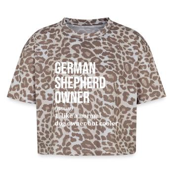 Deutscher Schäferhund - Boxy Leo Frauen Premium Organic T-Shirt - Leopard print - Vorne - AI Model Female 172 dark (172cm)