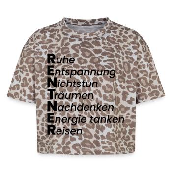 Rentner - Boxy Leo Frauen Premium Organic T-Shirt - Leopard print - Vorne - AI Model Female 172 dark (172cm)