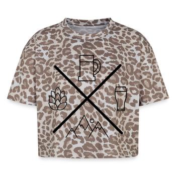 Bier - Boxy Leo Frauen Premium Organic T-Shirt - Leopard print - Vorne - AI Model Female 172 dark (172cm)