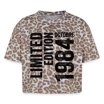 1984  - Boxy Leo Frauen Premium Organic T-Shirt - Leopard print - Vorne - AI Model Female 172 dark (172cm)