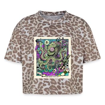 Polipus mit 14 Punkten - Boxy Leo Frauen Premium Organic T-Shirt - Leopard print - Vorne - AI Model Female 172 dark (172cm)