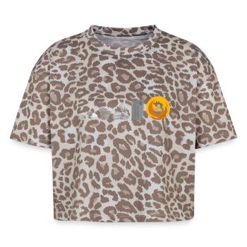 Evolution Of Money Geld Bitcoin Plan B Crypto - Boxy Leo Women's Premium Organic T-Shirt - Leopard print - Front - AI Model Female 172 dark (172cm)