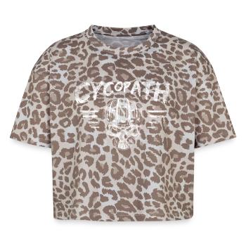 Cycopath Totenkopf Fahrrad Radfahrer Radsport - Boxy Leo Frauen Premium Organic T-Shirt - Leopard print - Vorne - AI Model Female 172 dark (172cm)