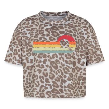 Ping-pong - T-shirt boxy femme léopard premium - Leopard print - Devant - AI Model Female 172 dark (172cm)