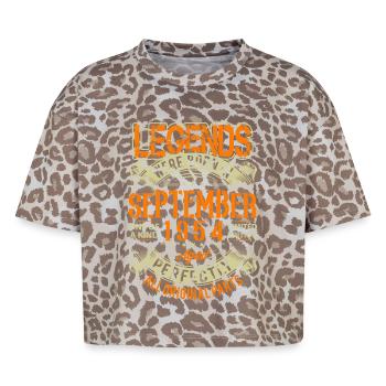 1954 September Birthday Legend - Boxy Leo Women's Premium Organic T-Shirt - Leopard print - Front - AI Model Female 172 dark (172cm)