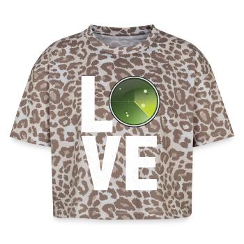 Le contrôleur de la circulation aérienne adore le contrôle de vol radar - T-shirt boxy femme léopard premium - Leopard print - Devant - AI Model Female 172 dark (172cm)
