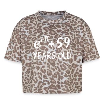 58. Geburtstag 58 Jahre Euler - Boxy Leo Frauen Premium Organic T-Shirt - Leopard print - Vorne - AI Model Female 172 dark (172cm)