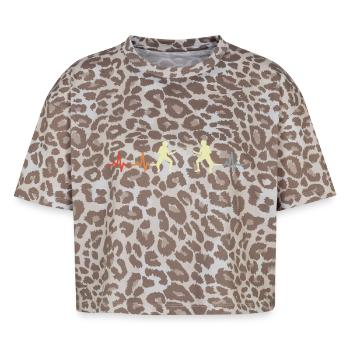 Vintage Fechten Herzklopfen - Boxy Leo Frauen Premium Organic T-Shirt - Leopard print - Vorne - AI Model Female 172 dark (172cm)