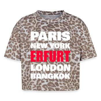 Erfurt Stadt  - Boxy Leo Frauen Premium Organic T-Shirt - Leopard print - Vorne - AI Model Female 172 dark (172cm)